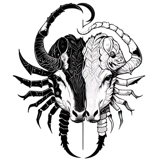 Taurus And Scorpio Zodiac Sign Mixed Together