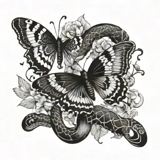 Snake And Butterfly