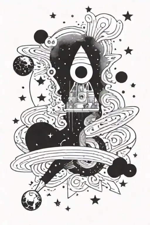 Space With The Galaxy Filled With Stars