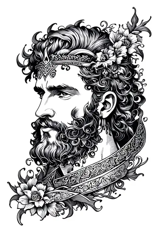 Art Nouveau Medieval Male Kinght