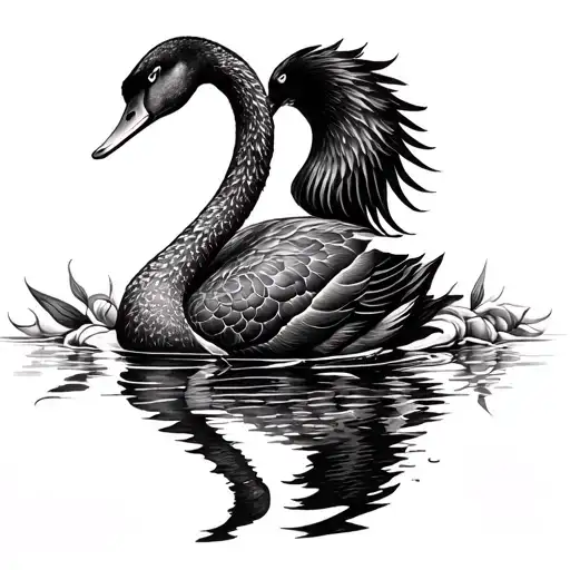 Black Swan Letter Rh