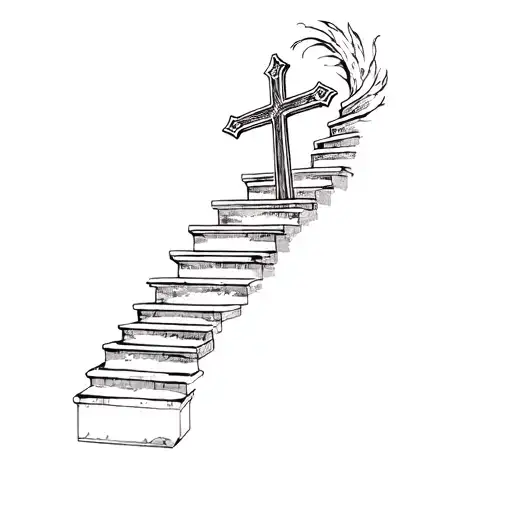 Heaven Cross Stairs Leading To Heaven