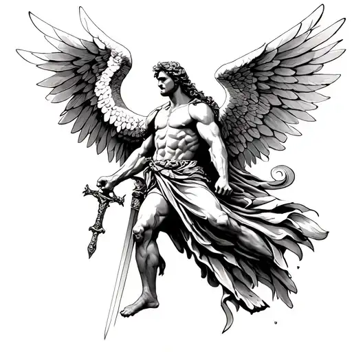Saint Michael The Archangel Michael With Sword