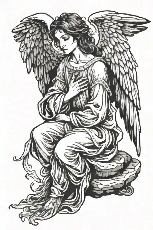 Angel Sitting Alone