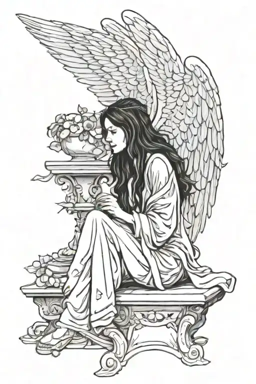 Angel Sitting Alone
