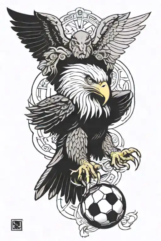Bald Eagle With Greek Mythology And Soccer