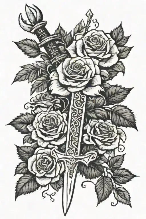 Sword In Rose Bush