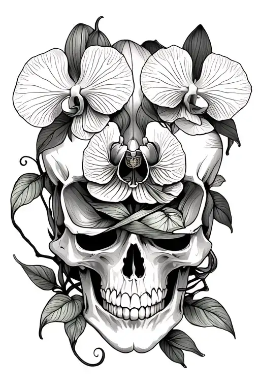 Skull Orchid Vine Wrapping