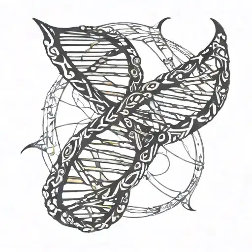 Dna Helix Intertwined