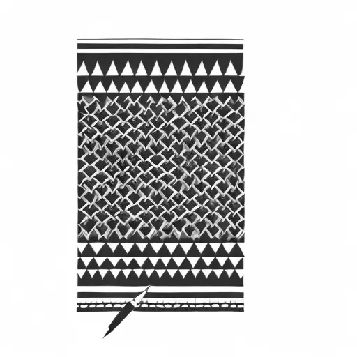 A Black And White Geometric Pattern