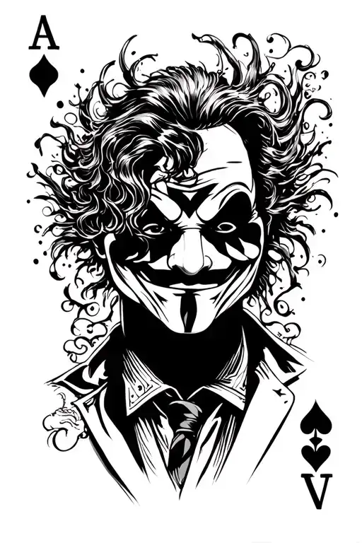 Anonymous Hacker With Joker Card