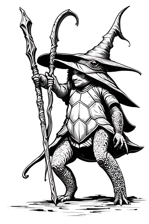 Wizard Turtle With Staff