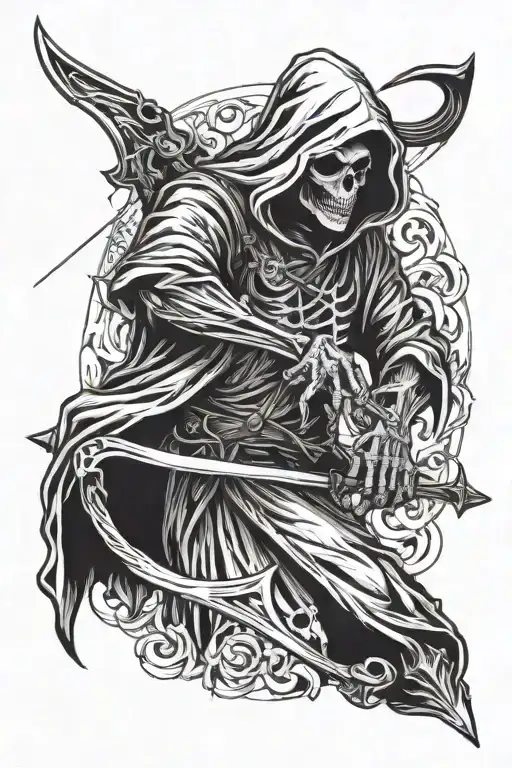 Grim Reaper With Archery Bow