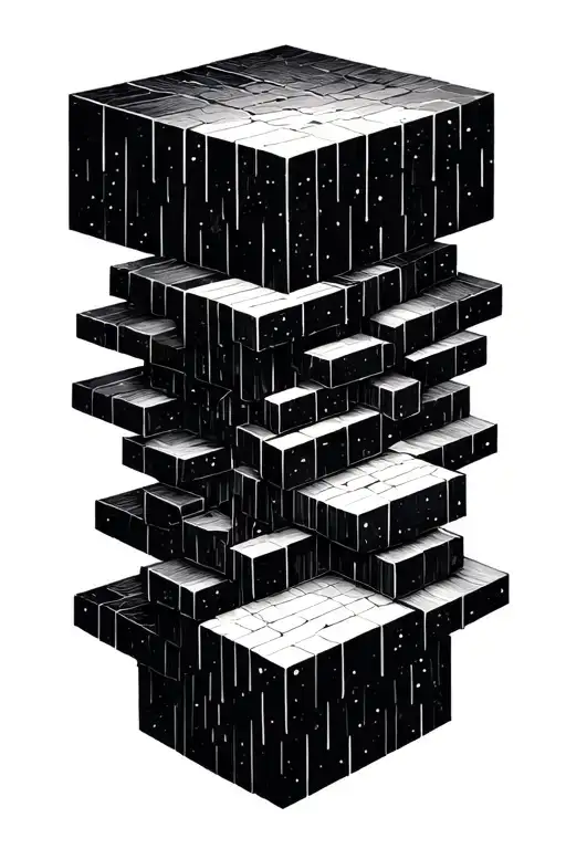 Black Area Becoming Blocks As It Goes Higher Dimensional Intelligence