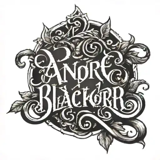 Lettering Saying Andre