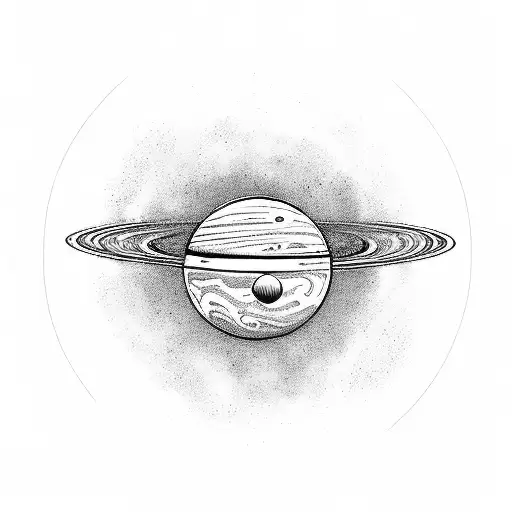 Minimal One Line Drawing Of The Solar System