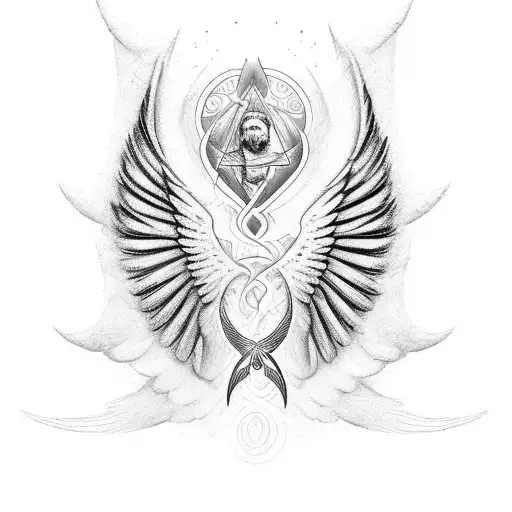 An Angel Wing With The Word 'Predestinado'