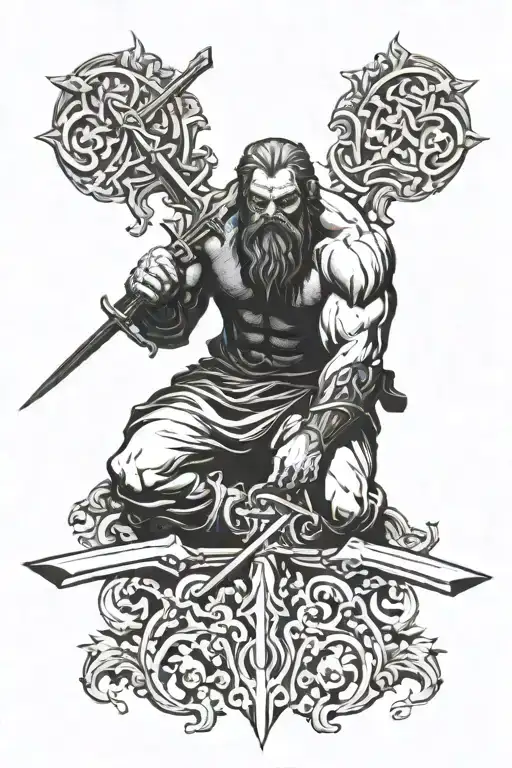 Hephaestus Forging A Sword