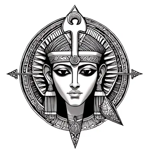 Osiris With Ankh Cross