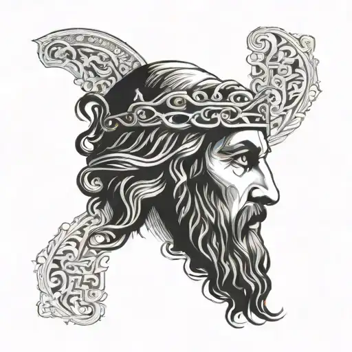 Jesus Half Face In Greek Mythology