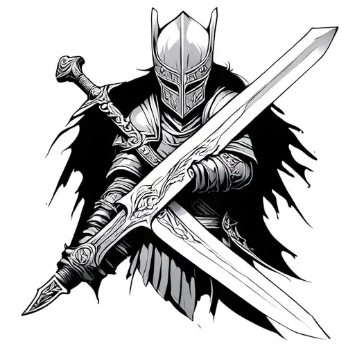 Black Knight With Sword