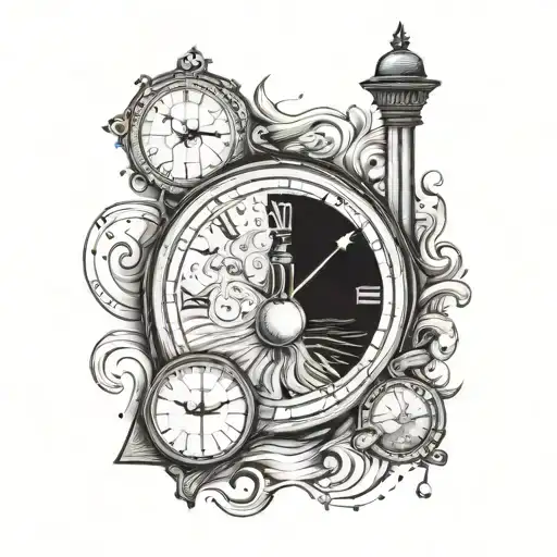 Patience Symbols With The Sand Clock