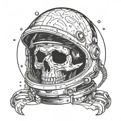 Skull In Space Helmet