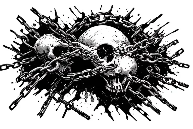 Broken Chains Breaking And Bursting