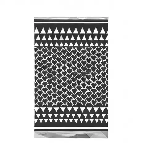 A Black And White Geometric Pattern