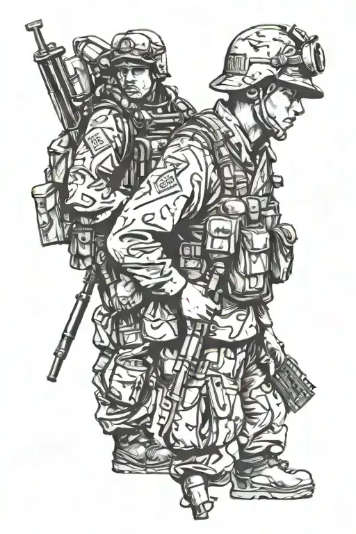 German Soldier Standing