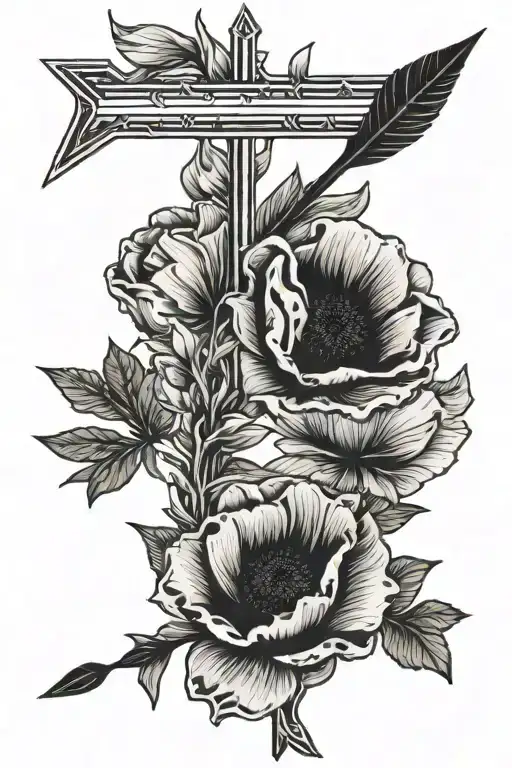 Arrow And Poppy Flower