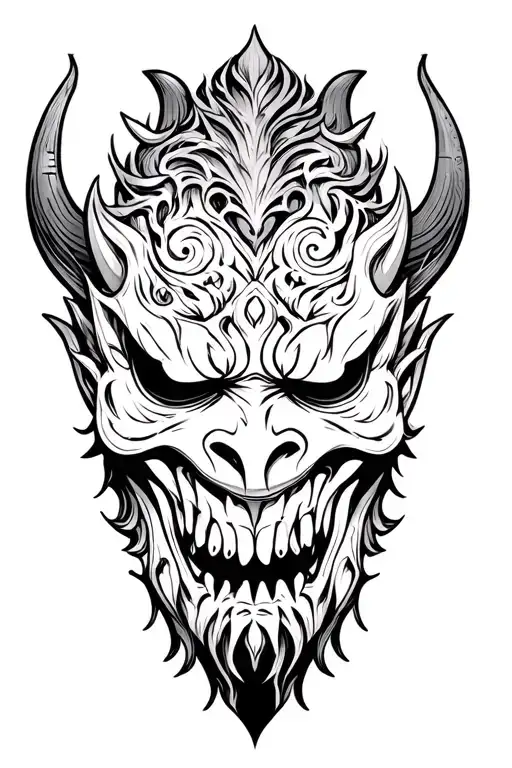 Scary Oni Mask