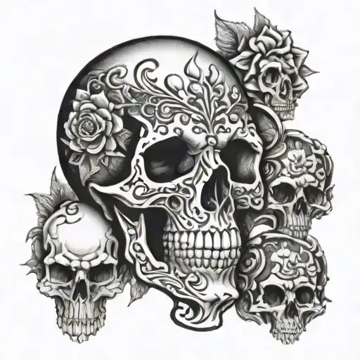 Skull And Animal Skull