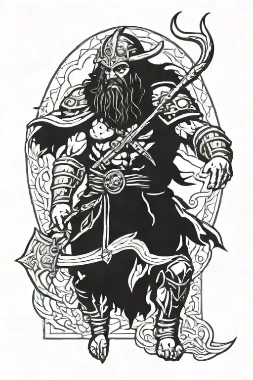 Berserker Warrior Jesus Bison