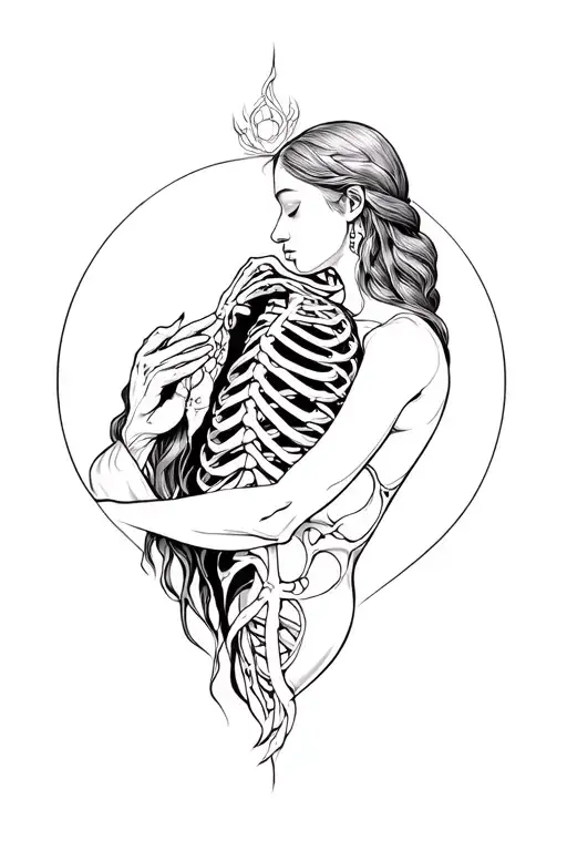 God Making Eve From Rib Cage