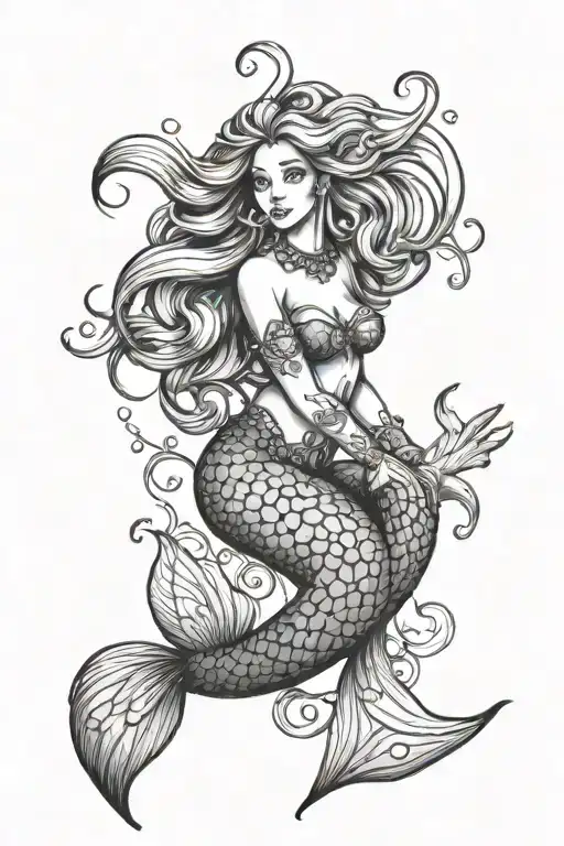 Aquarius Mermaid Zodiac Sign