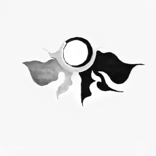 A Sun On A Black Background