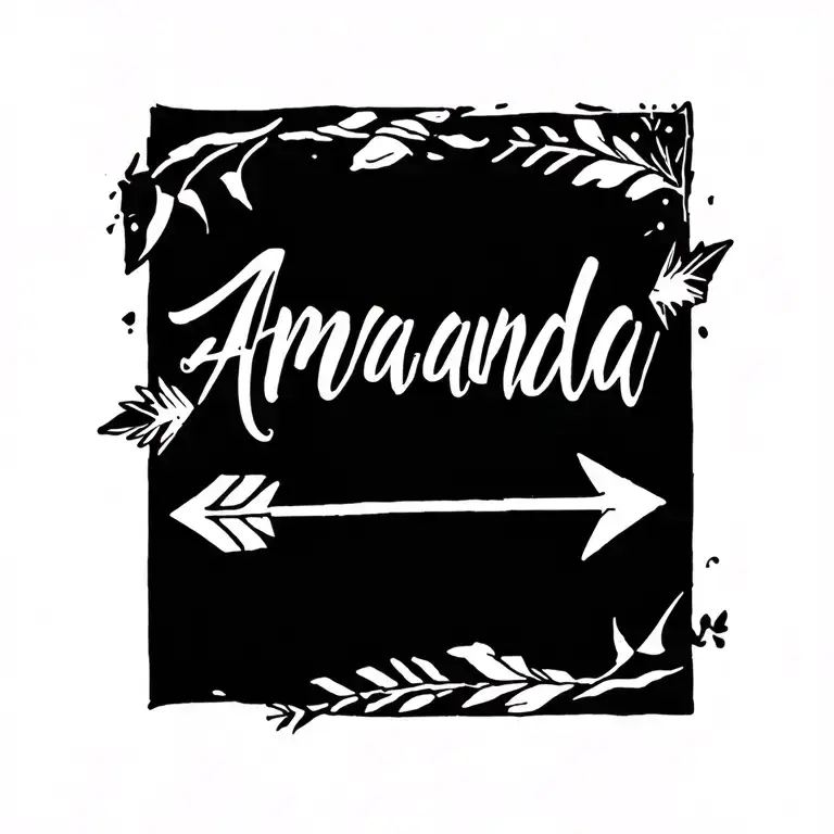 An Arrow Saying Amanda Written