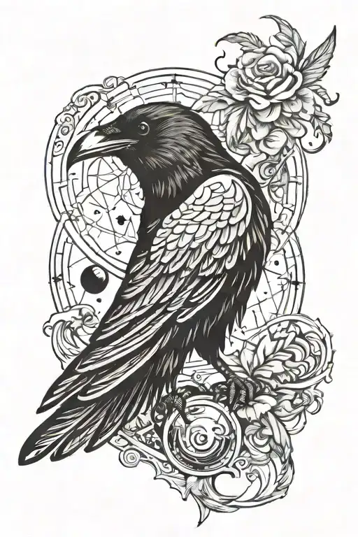 Raven And Space Surrounded