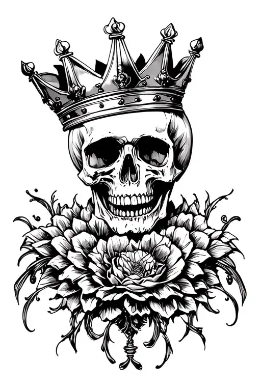 Skull Wearing A Crown