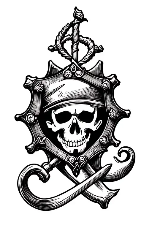 Pirate Crest Type Tatoo