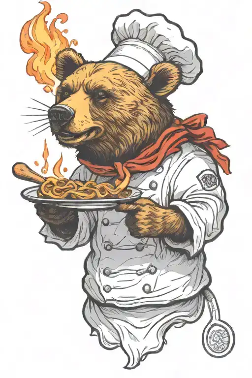 Happy Bear Chef Flambe