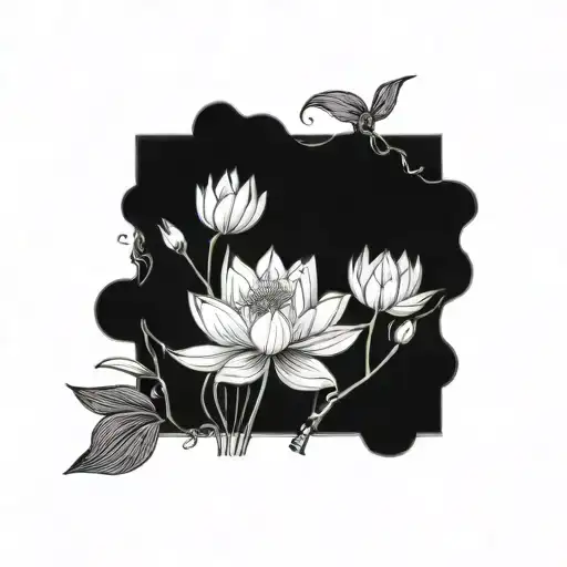 Intricate Bookshelf Filled With Lotus Flowers As Bookmarks