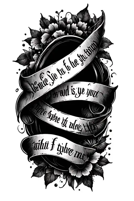 Written On Arm Tattoo Design