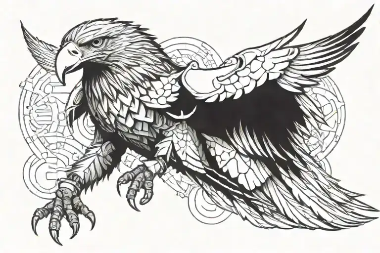 Eagle And Robotic Wing Left One