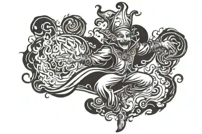 Jester Dancing On Fire