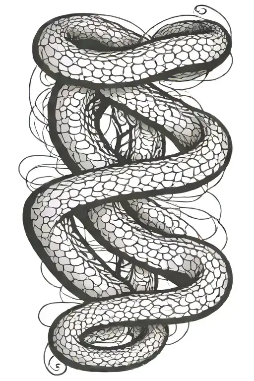Dna Snake Intertwined Wrapped Around Arm Sleeve