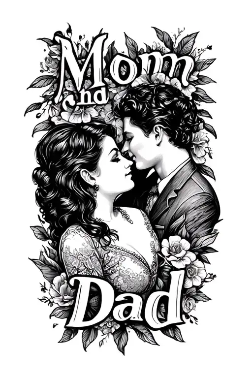 Mom And Dad Name Written