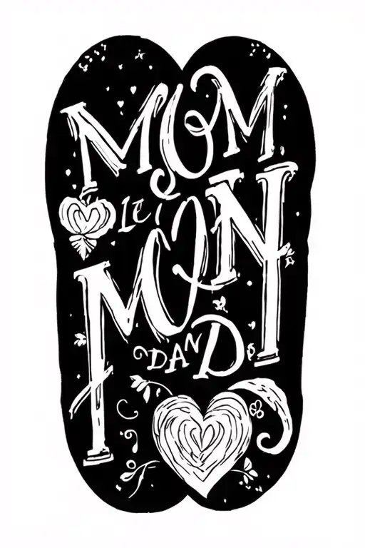 Mom And Dad Name Written Not With Photo