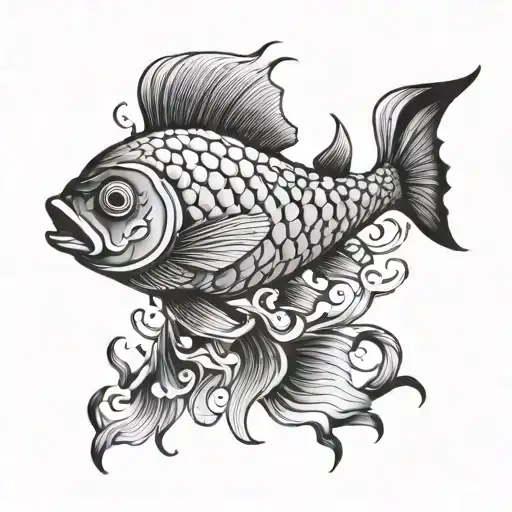 Fish And Smoke Forming The Shape